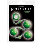 Зеленые анальные шарики Renegade Pleasure Balls - фото 164429