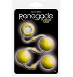 Желтые анальные шарики Renegade Pleasure Balls - фото 164431