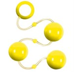 Желтые анальные шарики Renegade Pleasure Balls - фото 164430