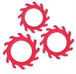 Набор из 3 красных эрекционных колец Renegade Gears - фото 171937