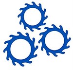 Набор из 3 синих эрекционных колец Renegade Gears - фото 171939
