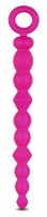 Розовая анальная цепочка-елочка SILICONE BEADS - 24,6 см. - фото 161417