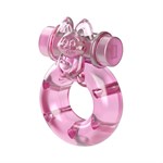 Розовое эрекционное кольцо с вибрацией Ring - фото 307707