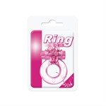 Розовое эрекционное кольцо с вибрацией Ring - фото 307712