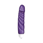Фиолетовый вибратор с ребрышками Mr.Perfect Intense - 15,2 см. - фото 141793