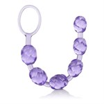 Фиолетовая анальная цепочка Swirl Pleasure Beads - 20 см. - фото 169585