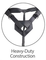 Телесный сдвоенный поясной страпон Strap-On Harness with 7  Two Cocks One Hole - 19,1 см. - фото 61138