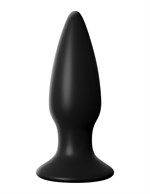 Чёрная малая анальная вибропробка Small Rechargeable Anal Plug - 10,9 см. - фото 1399743