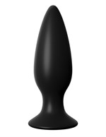 Чёрная большая анальная вибропробка Large Rechargeable Anal Plug - 13,5 см. - фото 1399746