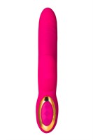 Розовый вибратор с подогревом для двойной стимуляции JOS NEGA - 22 см. - фото 88534