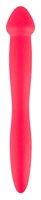 Красный гибкий двусторонний фаллоимитатор Colorful Joy - 21,5 см. - фото 171017