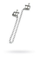 Серебристые зажимы для сосков Theatre с цепочкой 89657