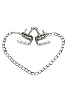 Серебристые зажимы для сосков Theatre с цепочкой 89657