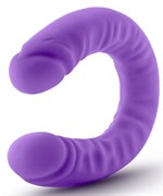 Фиолетовый двусторонний фаллоимитатор 18 inch Silicone Slim Double Dong  - 45,7 см. - фото 161496