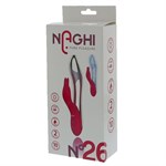 Розовый силиконовый вибратор NAGHI NO.26 со стимулятором клитора - 20 см. - фото 161510