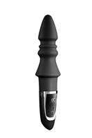 Черный конический анальный вибромассажер-ёлочка JOYFUL PLUG VIBRATOR 5.5INCH - 14 см. - фото 89421