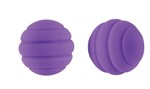 Фиолетовые стальные вагинальные шарики с силиконовым покрытием - фото 170665