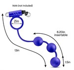 Синее эрекционное кольцо с анальным стимулятором Penetrator - фото 161569