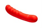 Красный вибратор Rhea для стимуляции G-точки - 18 см. - фото 171716