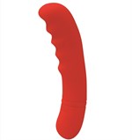 Красный вибратор Rhea для стимуляции G-точки - 18 см. - фото 171715