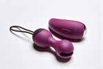 Фиолетовые виброшарики с вибропультом SuperNova - фото 89491