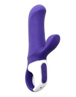 Фиолетовый вибратор Satisfyer Magic Bunny с клиторальным отростком - 17,6 см. - фото 1400720