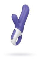 Фиолетовый вибратор Satisfyer Magic Bunny с клиторальным отростком - 17,6 см. - фото 89522