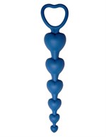 Синяя анальная цепочка Love Beam - 19 см. - фото 62335