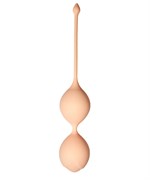Телесные вагинальные шарики Кегеля со смещенным центом тяжести Delta - фото 1400747