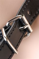 Серебристо-черное кожаное бикини с цепочками Theatre - фото 62408