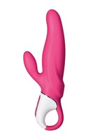 Ярко-розовый вибратор  Satisfyer Vibes Mr. Rabbit с клиторальным отростком - 22,1 см. - фото 172057