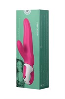 Ярко-розовый вибратор  Satisfyer Mr. Rabbit с клиторальным отростком - 22,1 см. - фото 89626