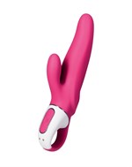 Ярко-розовый вибратор  Satisfyer Vibes Mr. Rabbit с клиторальным отростком - 22,1 см. - фото 172055