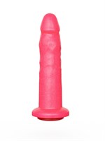 Розовый гелевый анальный фаллоимитатор - 16 см. 96224