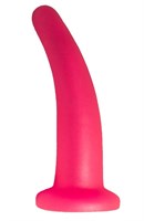 Розовый изогнутый стимулятор простаты из геля - 12,5 см. - фото 62760