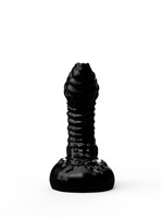 Чёрный плаг-массажёр для простаты - 7,2 см. 96234