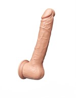 Телесный рельефный фаллоимитатор-реалистик на присоске - 19 см. 96239