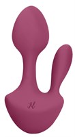 Розовый анально-вагинальный вибратор Sofia - 13 см. - фото 100861