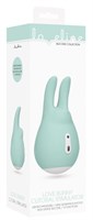 Зеленый клиторальный стимулятор Love Bunny с ушками - 9,5 см. - фото 100871