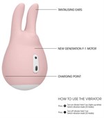 Розовый клиторальный стимулятор Love Bunny - 9,4 см. - фото 100881