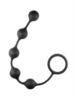 Чёрная анальная цепочка Classic Anal Beads - 31,5 см. - фото 63070