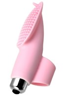 Нежно-розовая вибронасадка на палец JOS TWITY - 10,2 см. - фото 171843